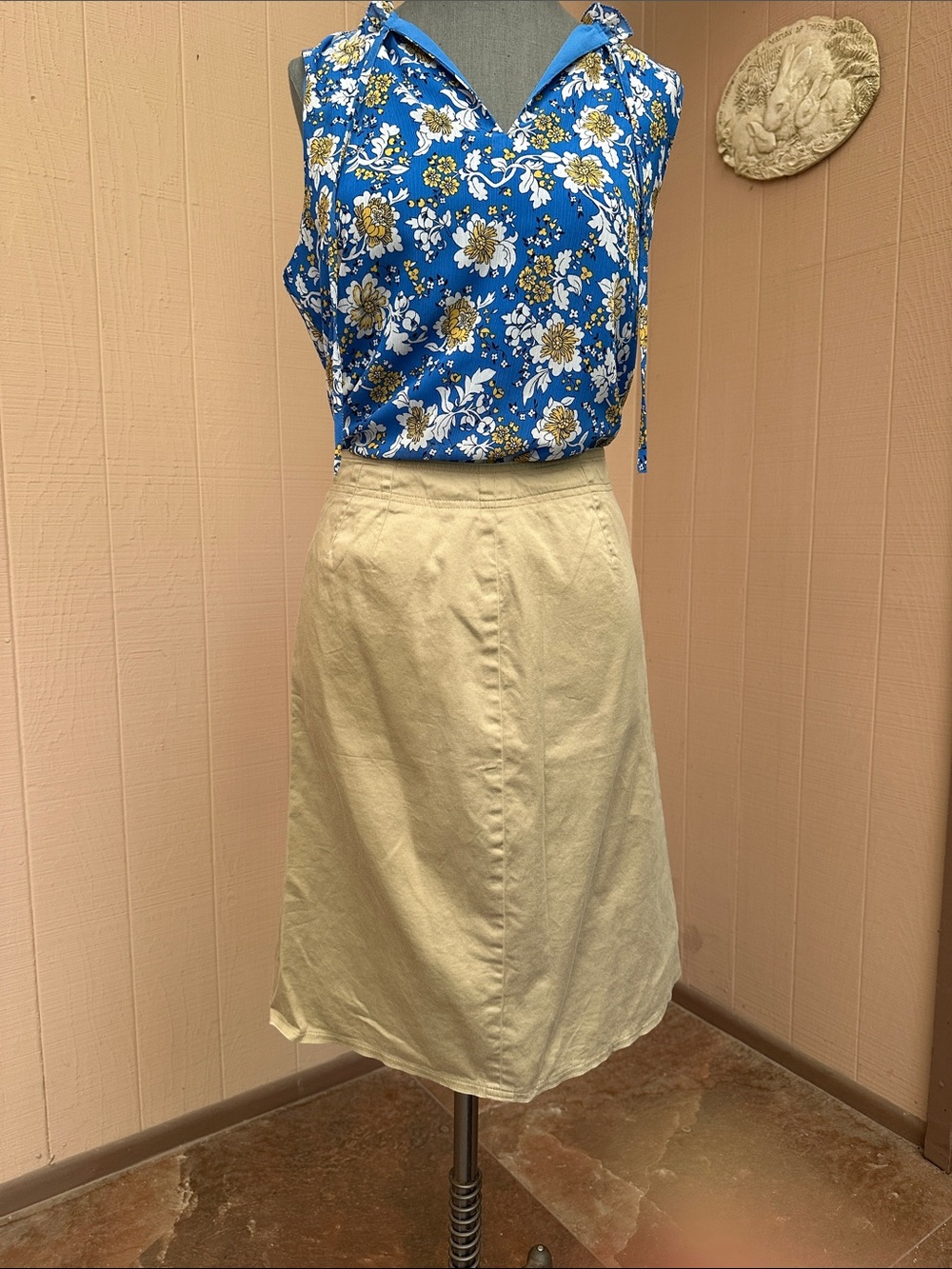 Ann Taylor Factory Tan A-Line Skirt